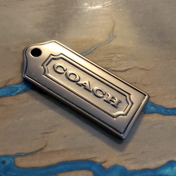Coach Gunmetal Puffy Medal Hangtag - Picture 2 of 7